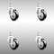 Service Caster 3 Inch 316SS Black Polyurethane Wheel Swivel 12mm Threaded Stem Caster Set SCC-SS316TS20S314-PPUB-BLK-M1215-4 - alternate 2